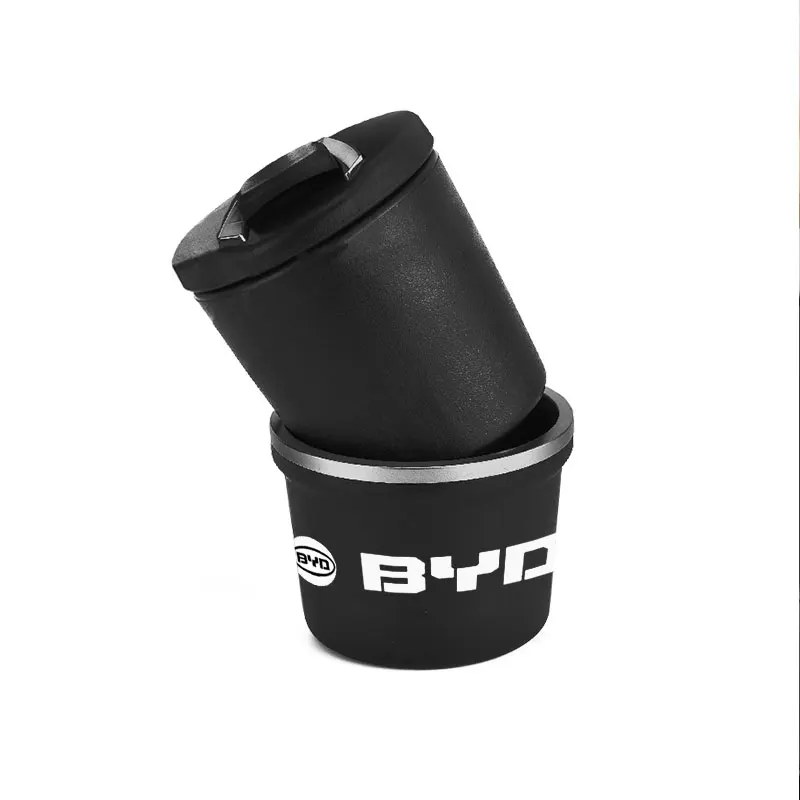 Контейнер для излишков пепла и мусора с подсветкой для автомобиля Car LED Ashtray Garbage Storage Cup Container Cigar Ash Tray For BYD Qin100 EV Tang DM 100 MAX Yuan E5 E6 Si M6 G3 G5 G7.