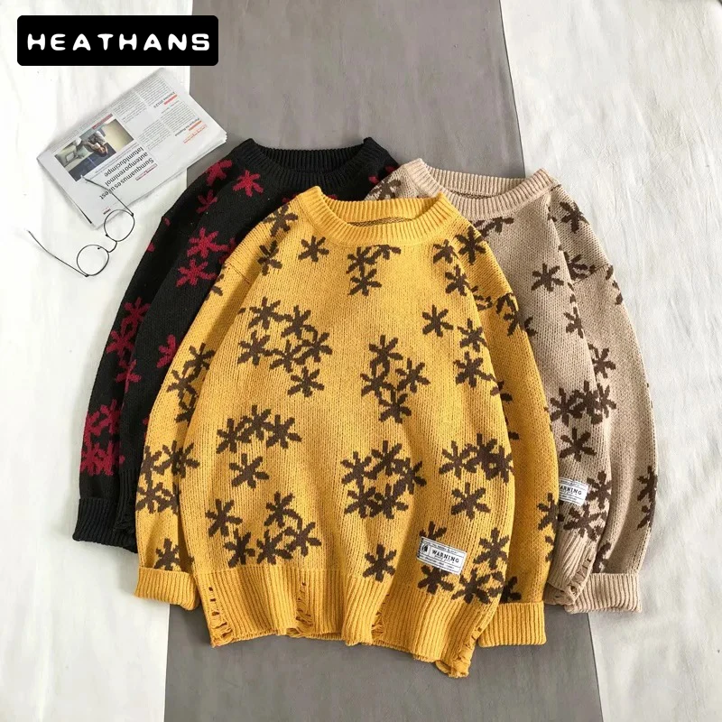 

Sweater Men's Knitwears New Hedging Cotton Bottoming Shirt Male O-Neck Youth Loose Men Sweater Pullover Warm Sweaters Couple Top