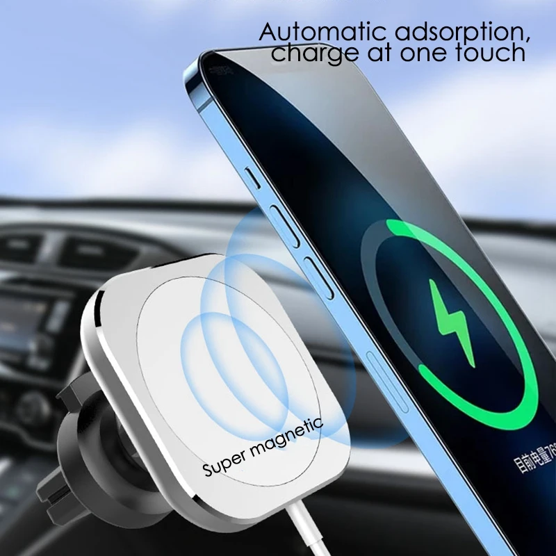 Magnetic Wireless Charger For Apple Iphone12 Mobile Phone Car 15W | Электроника