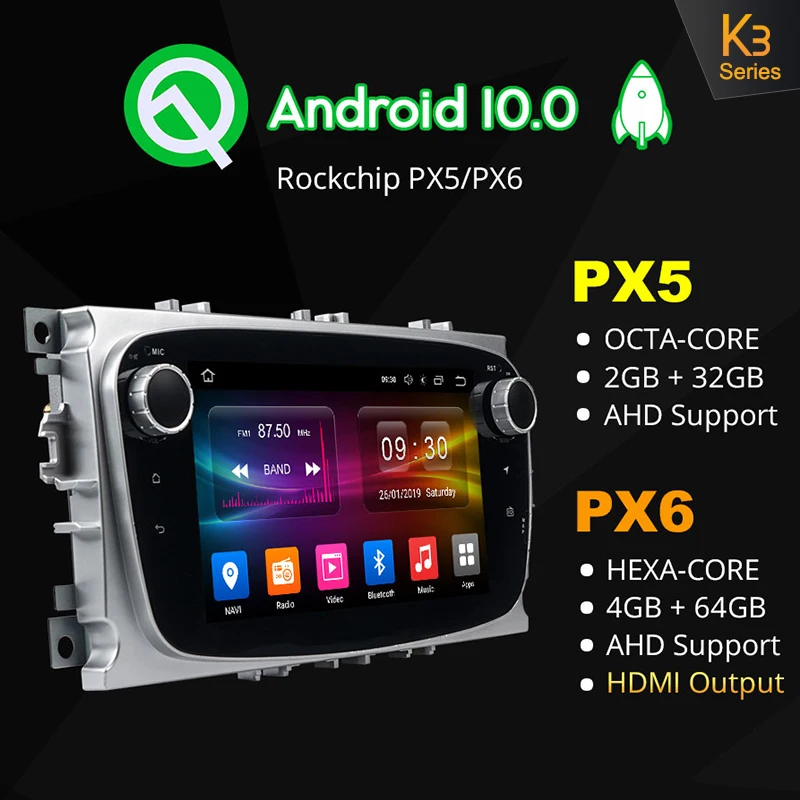 Ownice K1 Автомобильный мультимедийный плеер Android gps 2 Din dvd автомобиля для FORD/Focus/S