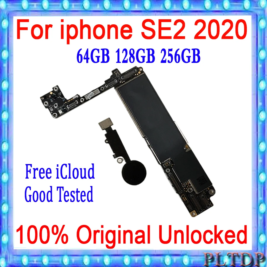 

Original For iphone SE2020 4.7inch motherboard factory unlocked,With/NO Touch ID Free iCloud Logic board 4G network good tested