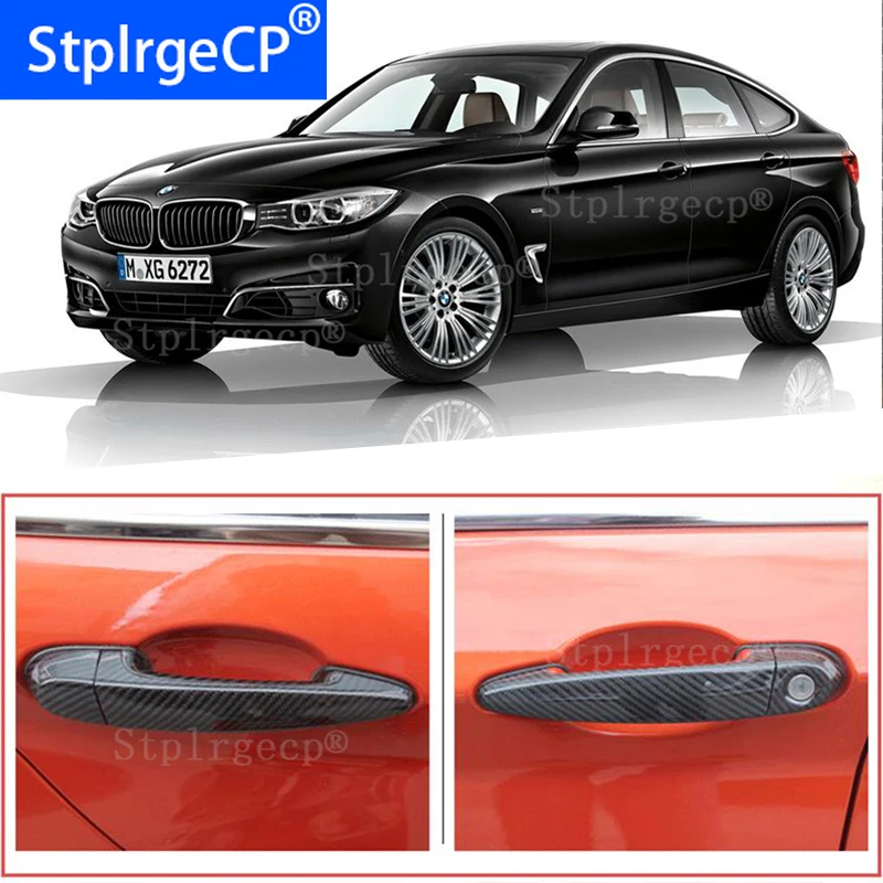 Наружная Автомобильная накладка на дверную ручку из 2013 натурального углеродного