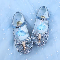 girls single shoes princess shoes ice and snow alsa crystal shoes little girls flat shoes childrens soft shoes
