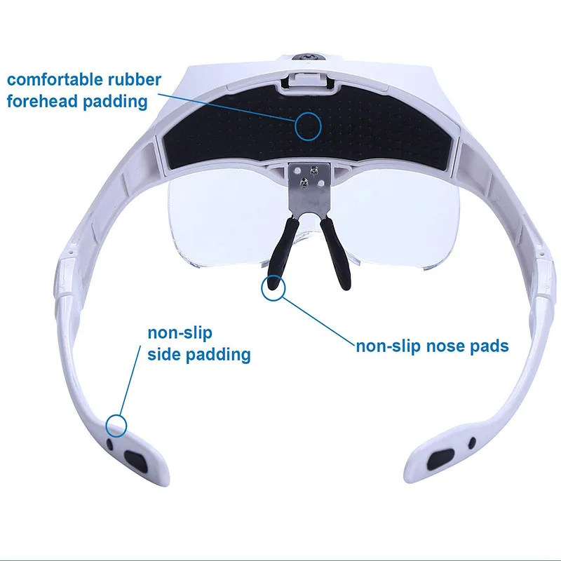 Светодиодный увеличитель для наращивания ресниц с 5 линзами зарядкой от USB