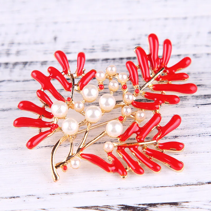 Dream Candy Red Enamel Pins Creative Coral Brooches for Women Accessories Party Jewelry Gifts Lady New Fashion Brooch 2021 | Украшения и