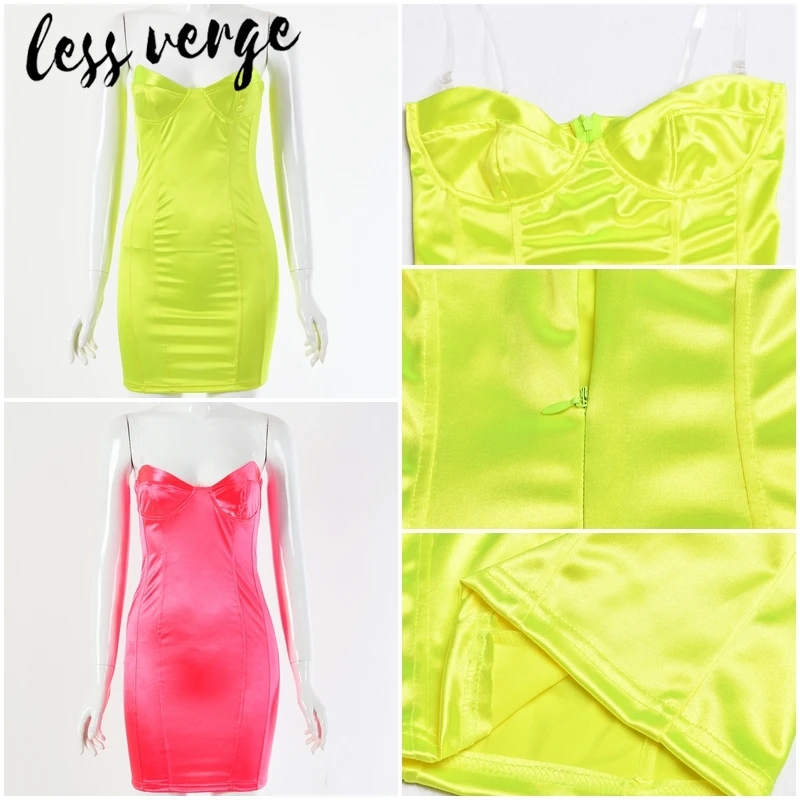 Lessverge Красное Облегающее сексуальное платье без бретелек vestidos элегантное желтое