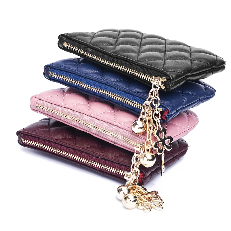 Брендовый дизайнерский Женский мини-кошелек из натуральной овечьей кожи в