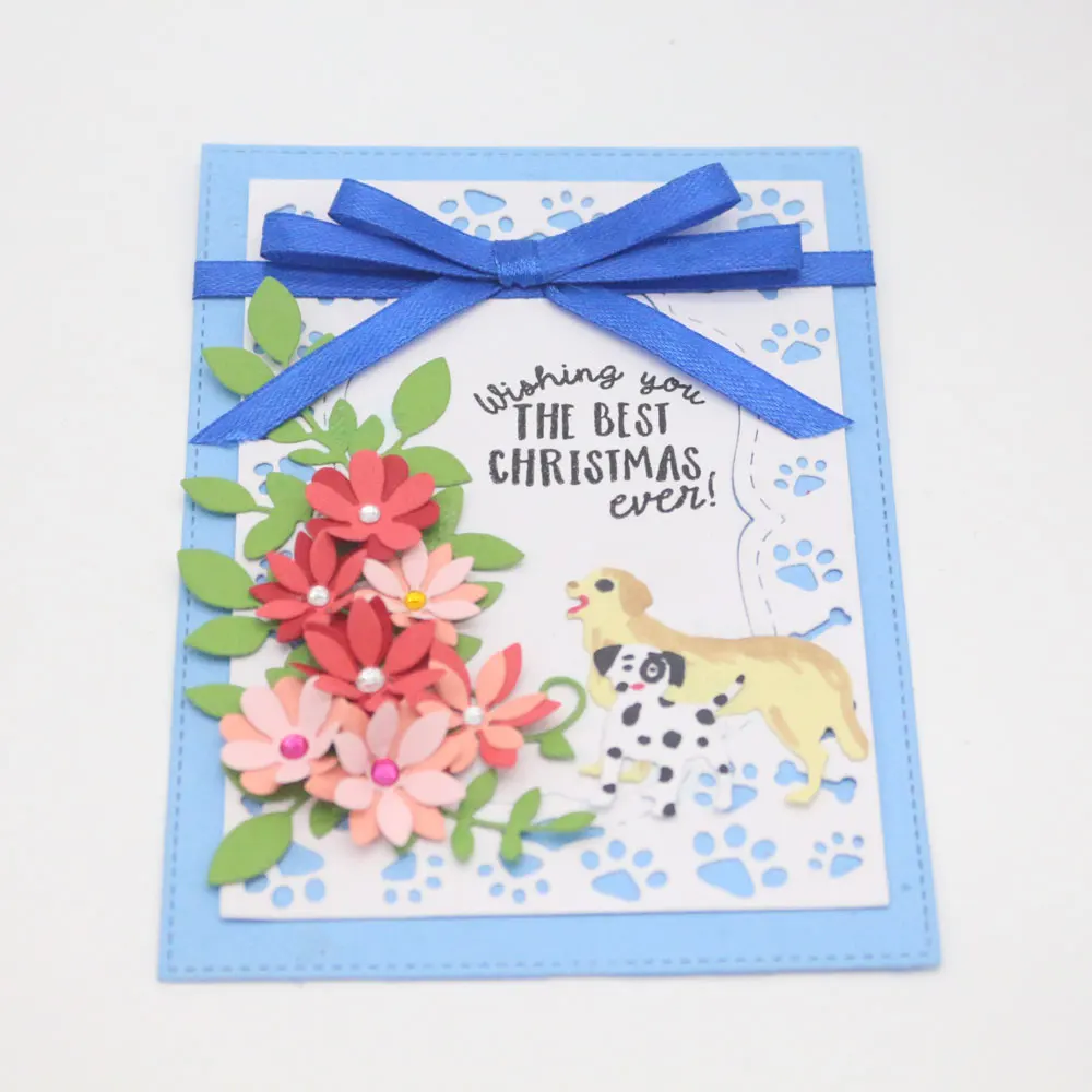 Дерево собака рамки металлические режущие штампы трафареты для DIY скрапбукинга