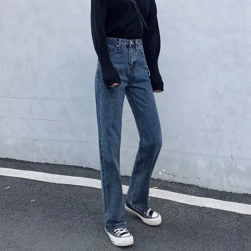 

Women's Pants Mom Jeans Woman High Waist 2020 Undefined Baggy Oversize Loose Wide Denim Pants Fashion Straight Trousers