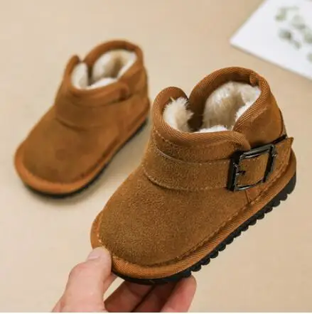 Теплая детская обувь для малышей зимние ботинки мужчин и женщин с мягкой