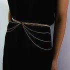 Цепочка Женская многослойная Геометрическая, стильная контрастная цепь в стиле ретро, в европейском и американском стиле