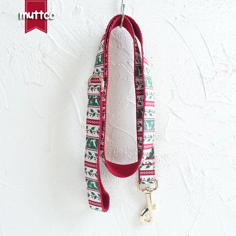 

MUTTCO unique collar THE CHRISTMAIS DEER convenient to walk the dog leash accessory for small medium large dog 5 sizes UDC094J