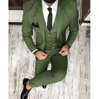 2020 notched lapel mans suits for wedding groom tuxedos slim fit groom wear best man wear three pieces suitjacketpantsvest