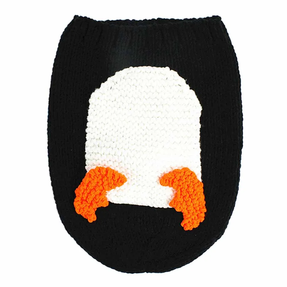 

Newborn Baby Crochet Photography Prop Infant Knitted Animal Halloween Costume Set Cute Penguin Sleeping Bag and Hat Set