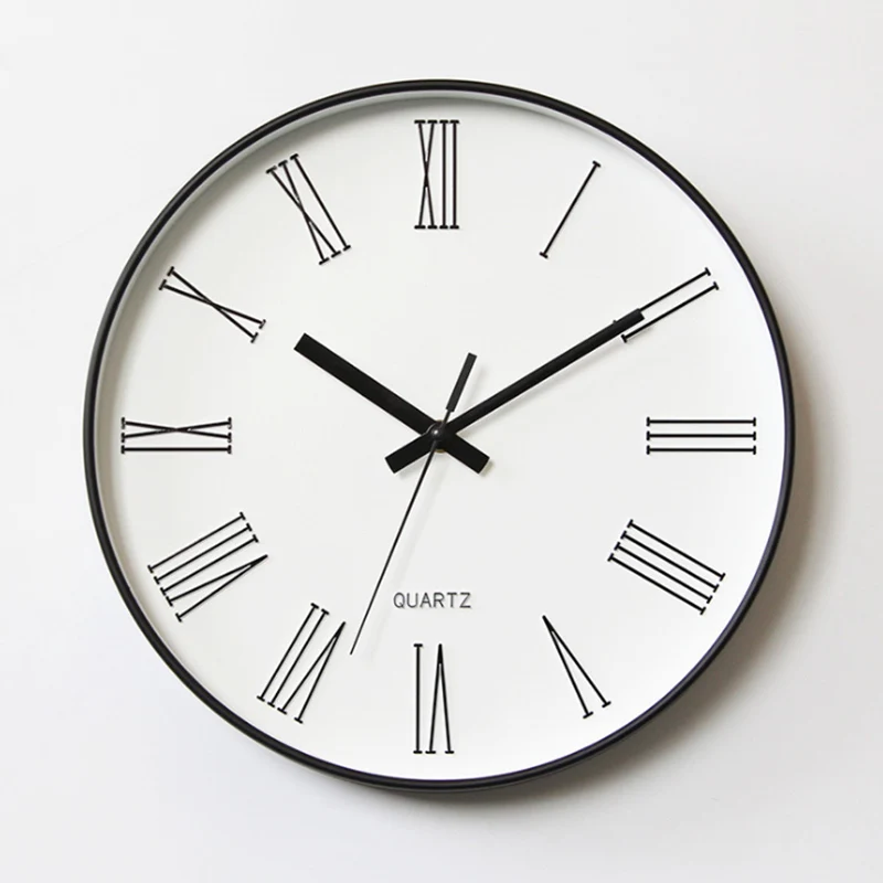 Creative Nordic Wall Clock Simple Mute Living Room White Bedroom Relojes De Pared Gift Ideas Home Decor DD60WC | Дом и сад