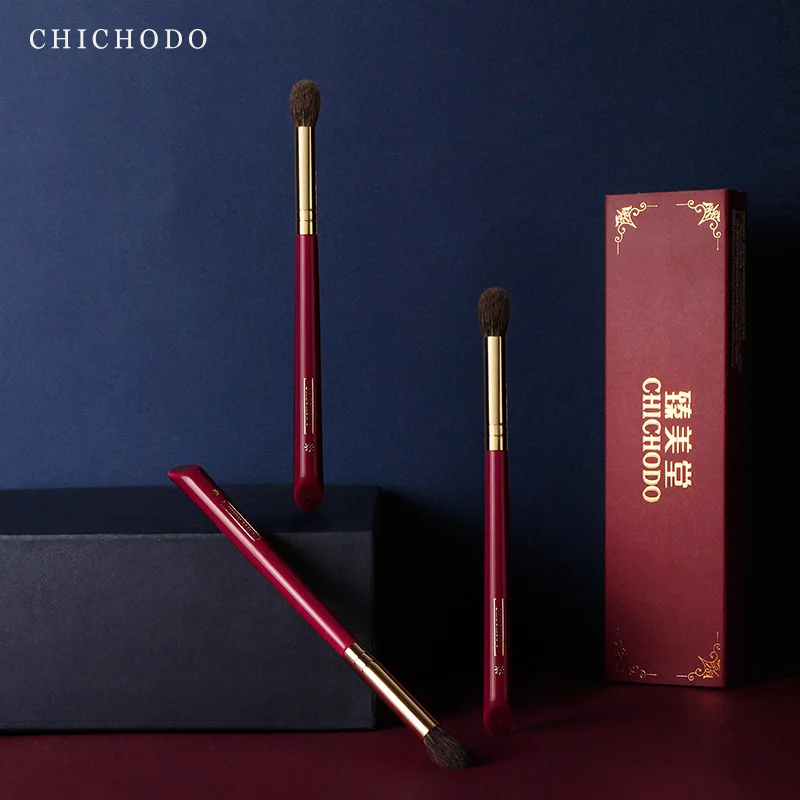 

CHICHODO makeup brush-Luxurious Red Rose series-high quality horse&gray rat hair blending brush cosmetic natural hair make up