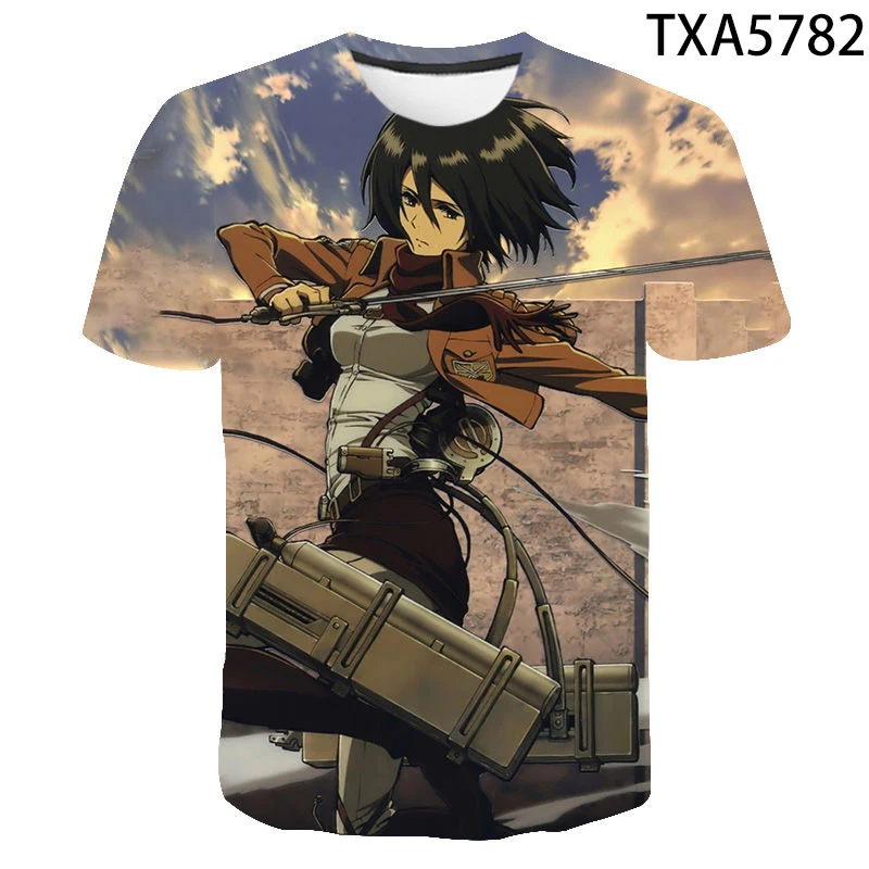 2020 летние 3D футболки Повседневная обувь для косплея по аниме атака на Титанов