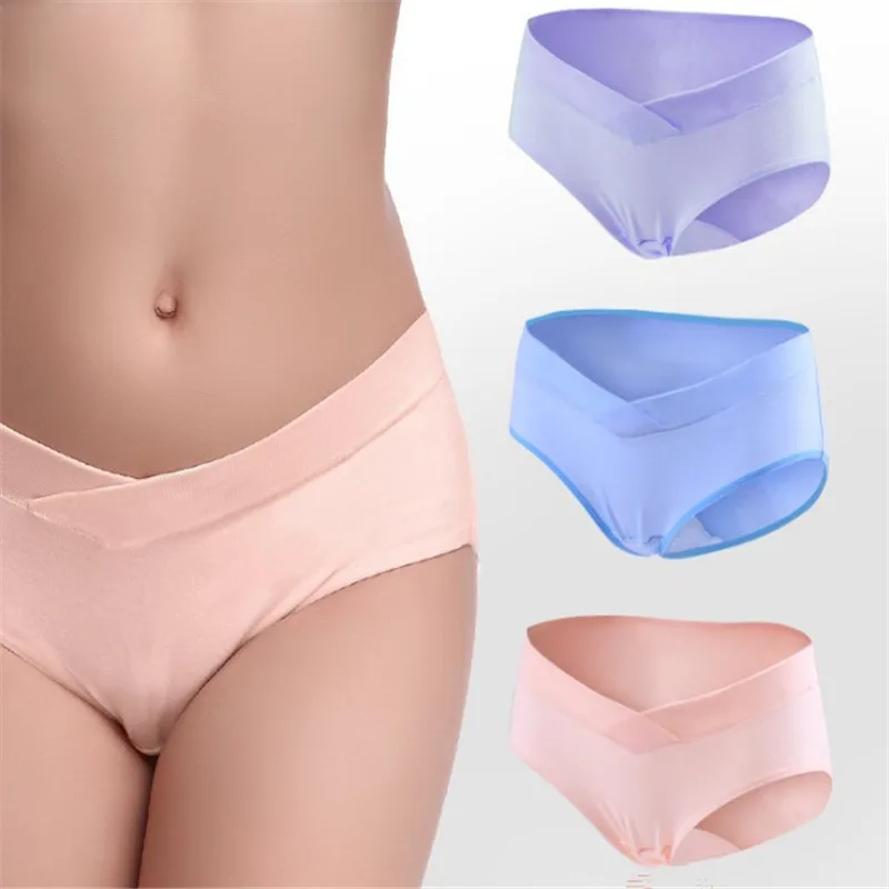 3 шт./партия беременность нижнее Белье для беременных хлопок u-образный с низкой