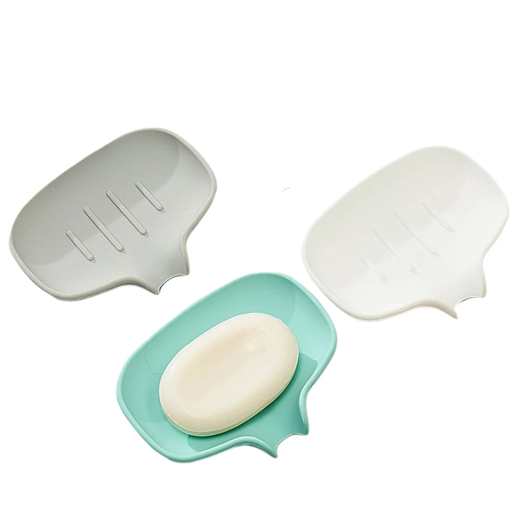 

3 Colors Portable Soap Dishes No slip Soap Dishes Soap Sponge Dish No Drilling Storage Box Bathroom Soap Holder