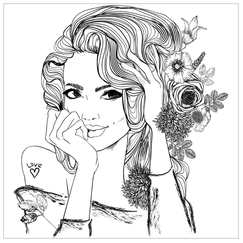 

Pretty Girl DIY Silicone Clear Stamp Cling Seal Scrapbook Embossing Album Craft