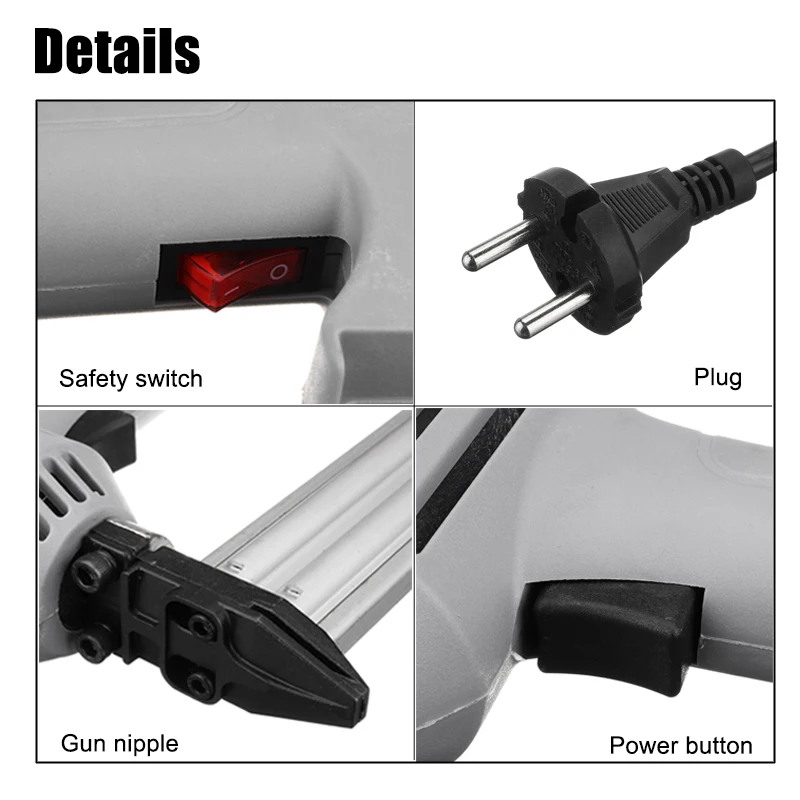 

1800W Electric Staple Guns Straight Heavy Nailer Device Woodworking Portable For Woodworking Power Tools