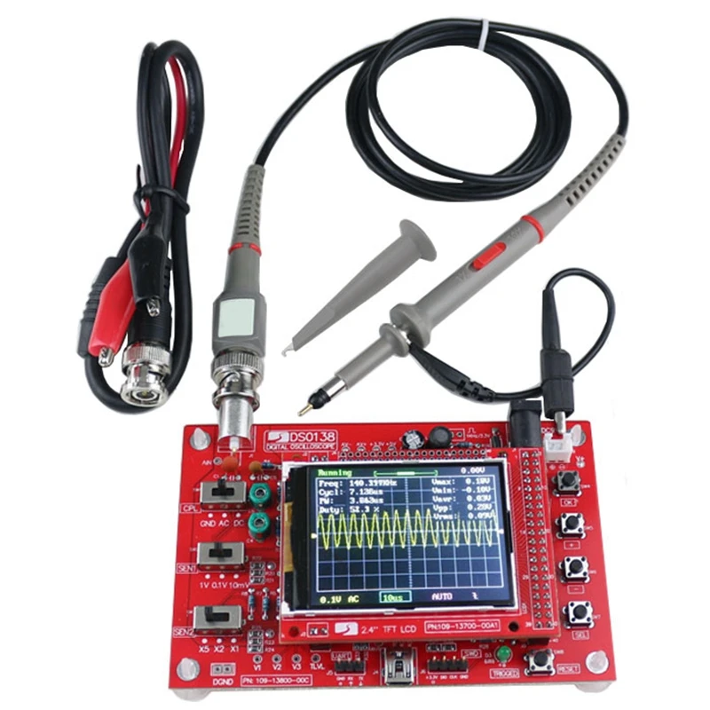 2.4Inch Tft Digital Oscilloscope 1Msps Kit Parts For Making Electronic Diagnostic-Tool Learning Set Dso138+P6040 Pr | Инструменты