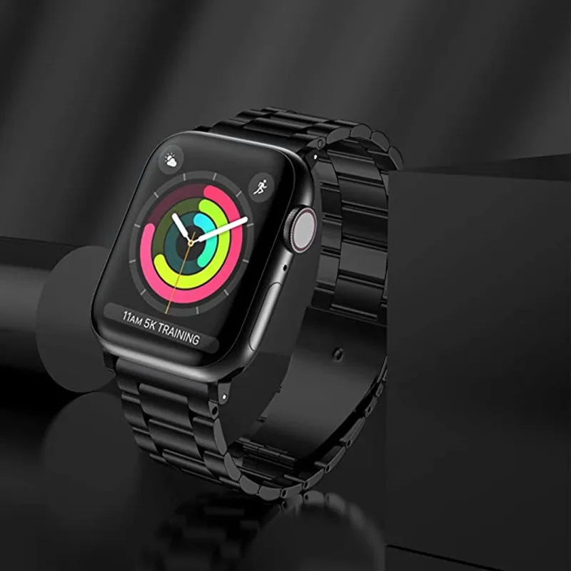 

Business Stainless Steel Wristband For Apple Watch Band SE Series 6/5/4/3/2/1 Link Bracelet Strap For Apple Watch 44mm 40m 42mm
