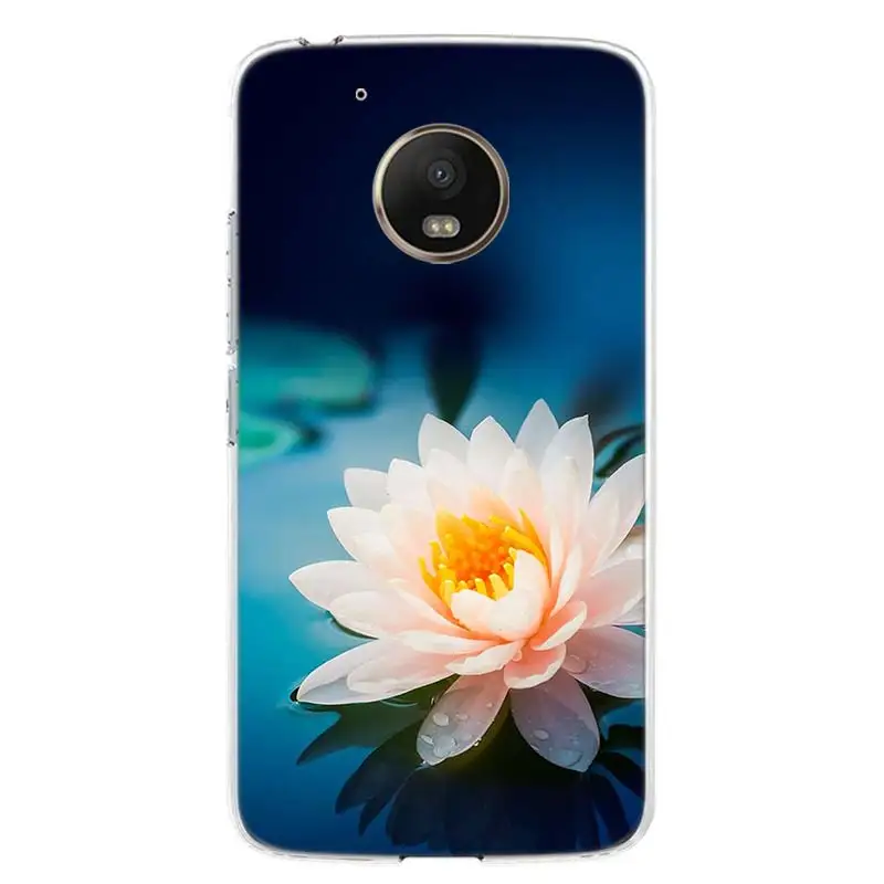 Чехол для телефона с изображением цветов розы лотоса для Motorola Moto G7 G6 G5S G5 E4 Plus G4 E5 Play power EU Подарочный чехол с рисунком