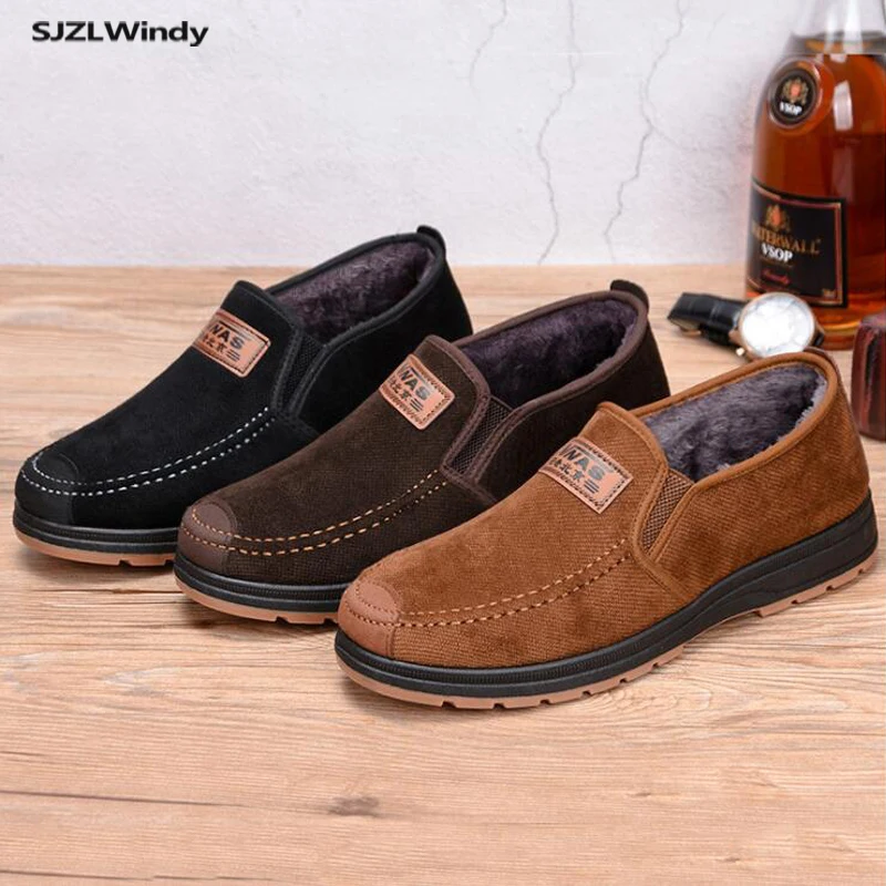 Мужская зимняя обувь для вождения 2019 г. Новые зимние ботинки мужская домашняя