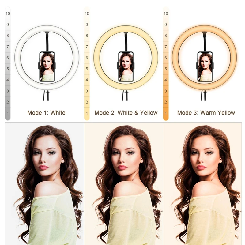 

G1 Retractable 10-Inch LED Ring Light, Live Fill Light, Selfie Beauty Light, Photography Lighting Equipment Bracket
