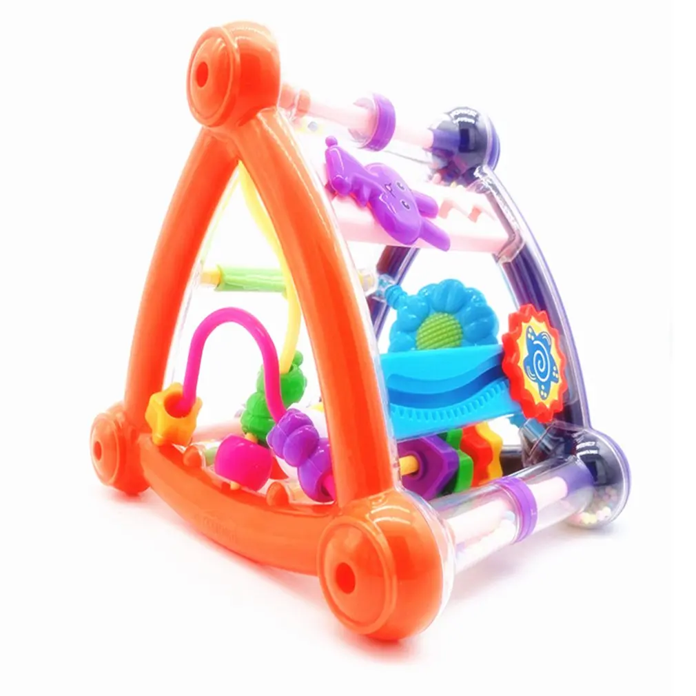 

Triangle Toys For Infants 0-12 Months Activity Play Cube Development Education Hanging Toy Newborn Rattle Toy Newborn Gift