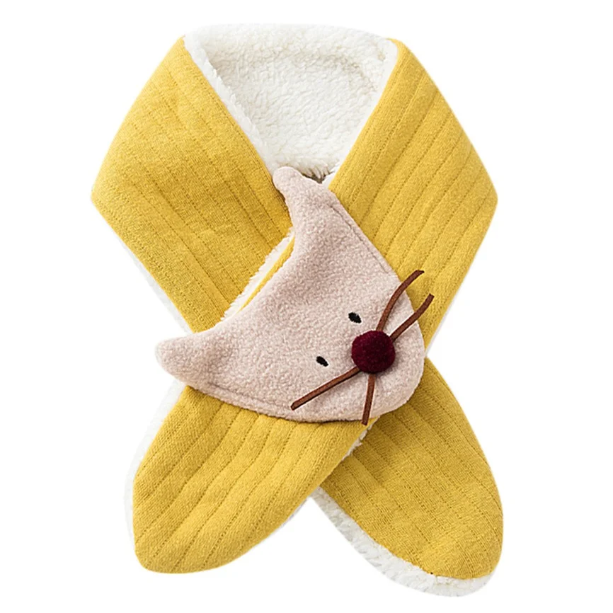 Мягкий детский зимний шарф для мальчиков и девочек бархатный милый теплый с