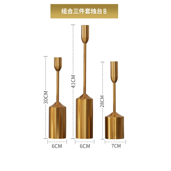 

Creative Metal Candle Holder Modern Nordic Style Romantic Candle Holder Pillar Geometric Bougeoir Mariage Home Decor DE50ZT