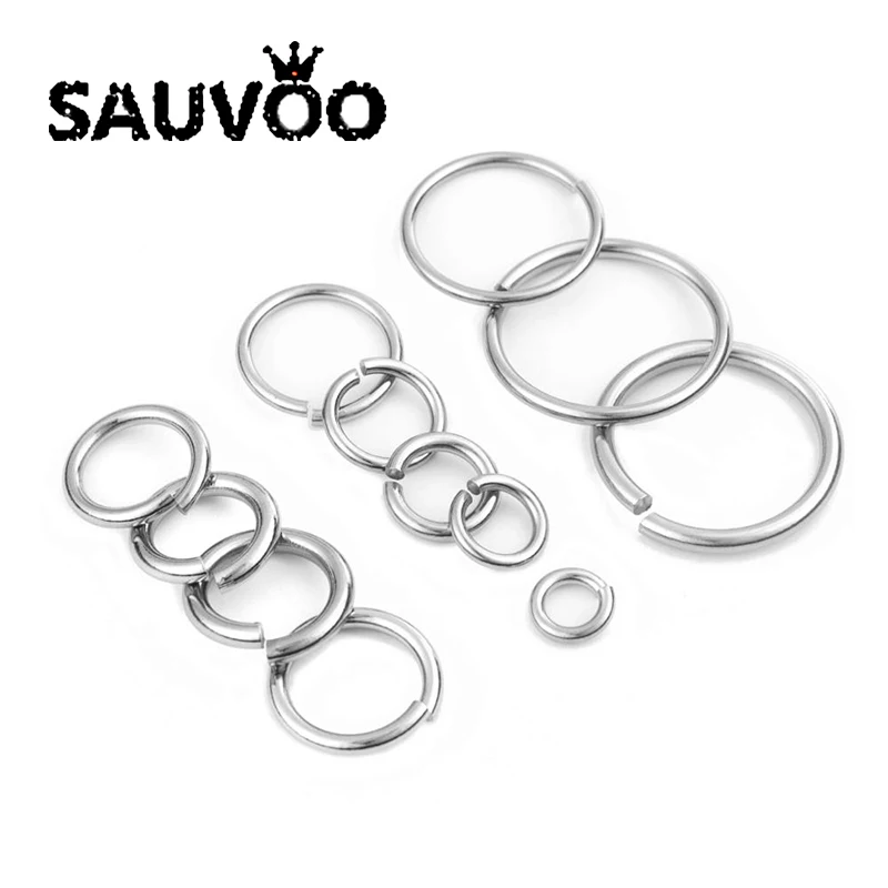 12/15/20/25/30/mm Stainless Steel Connector Split Ring For Necklace Bracelet Jewelry DIY Making Accessories Jump | Украшения и