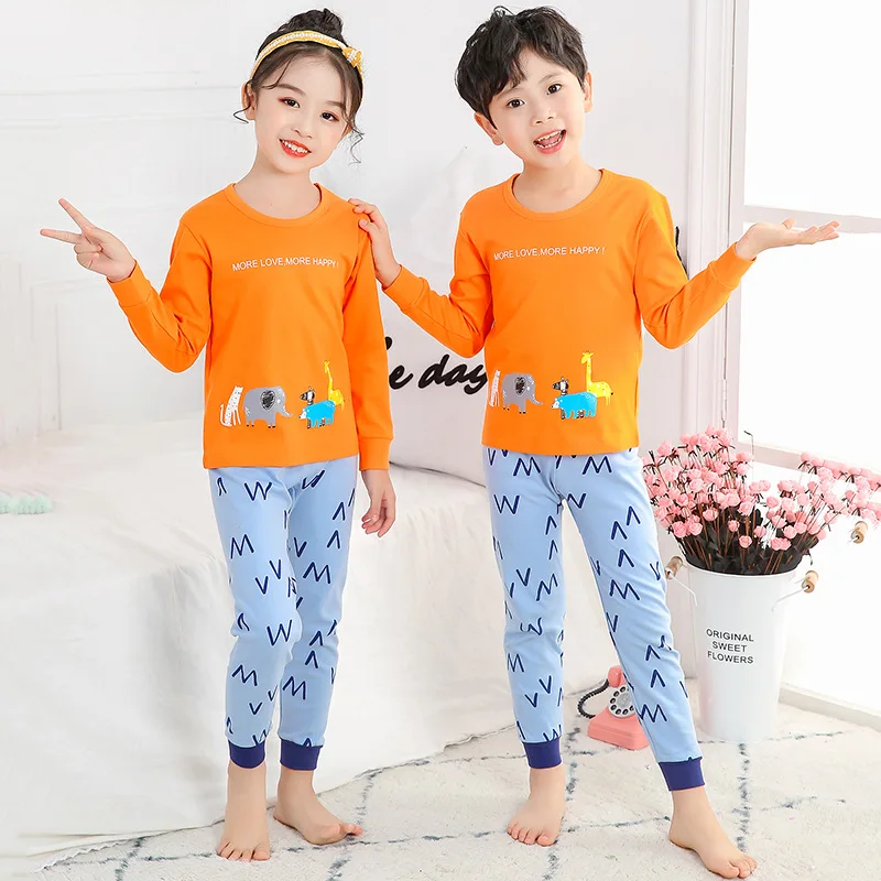 

Autumn Winter Baby Girls Clothes Pajamas Sets Boys Pyjamas Kids Homewear Cotton Nightwear Children's Clothing Pijamas Home Suit