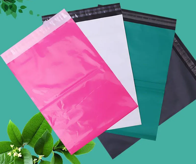 100 шт./лот пластиковые самозапечатывающиеся пакеты-конверты Для курьерского