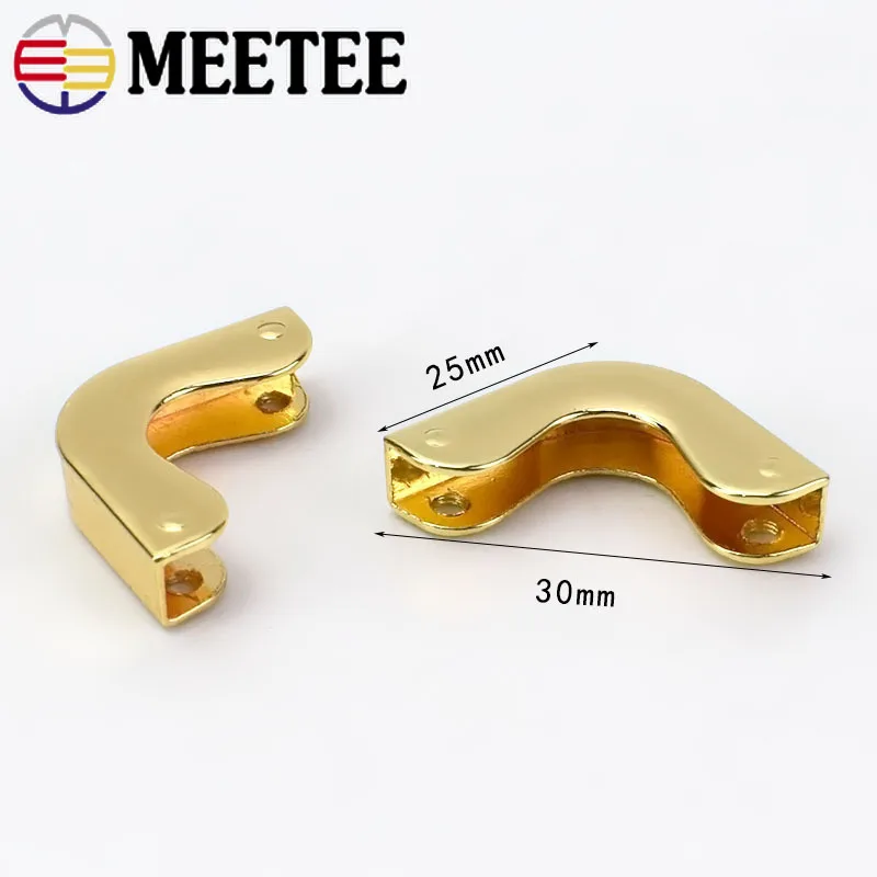 Meetee 5/10 шт. 25*37 мм угловая металлическая стандартная пряжка ручная облицовочная