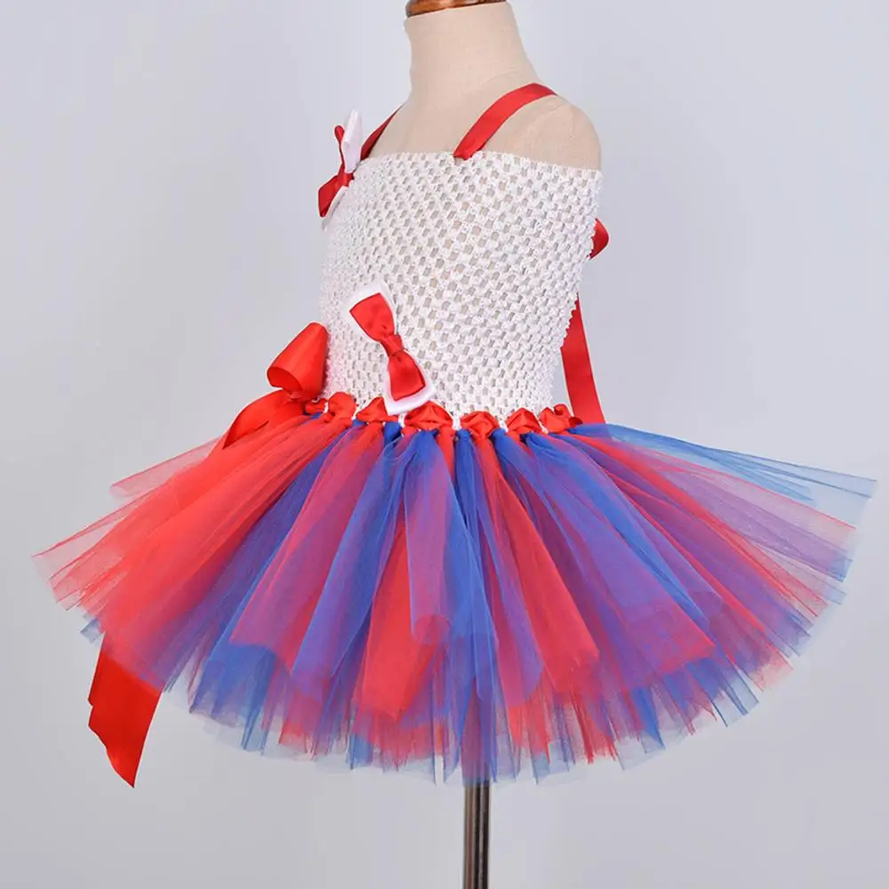 Одежда для девочек платье-пачка красный королевский синий пушистый день