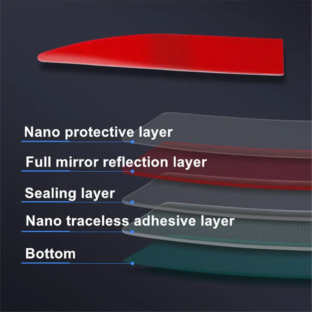 

Car Styling Reflective Warning Sticker Nano Car Trunk Reflective Strip Car Sticker Safety Warning Tape Car Decoration Trim Strip