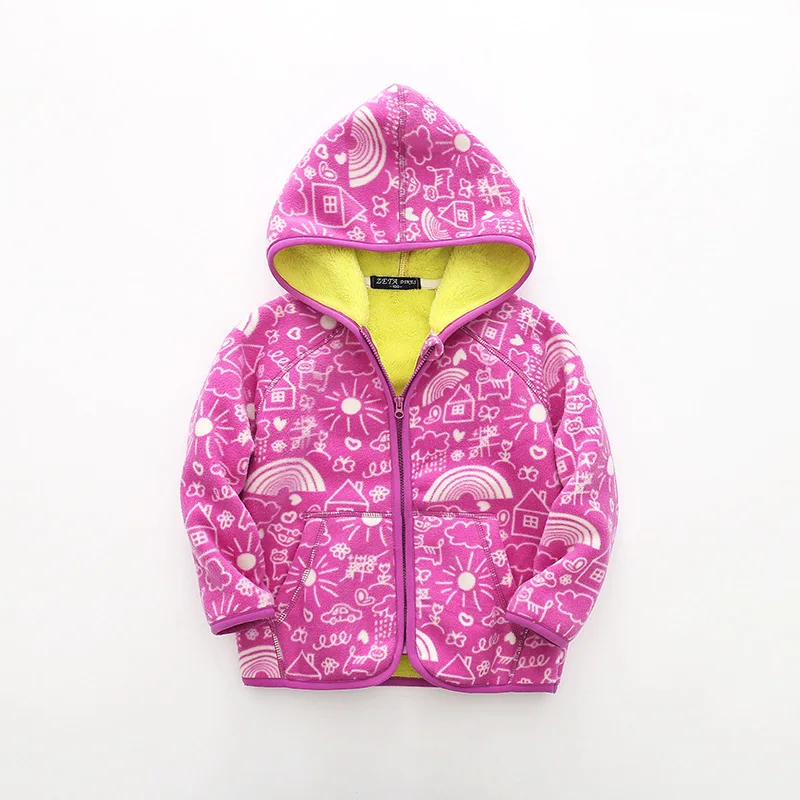 Детское пальто флисовая одежда для мальчиков зимняя теплая детская Весенняя