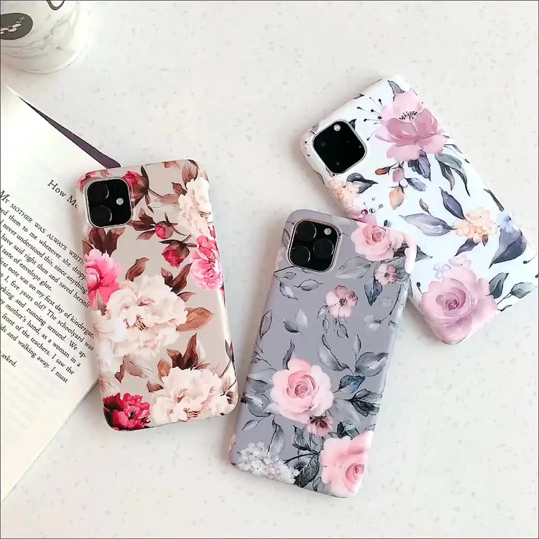Женский чехол для iPhone 11Pro с цветочным принтом Xs Max мягкий ТПУ X Xr 7 8 Plus мобильного