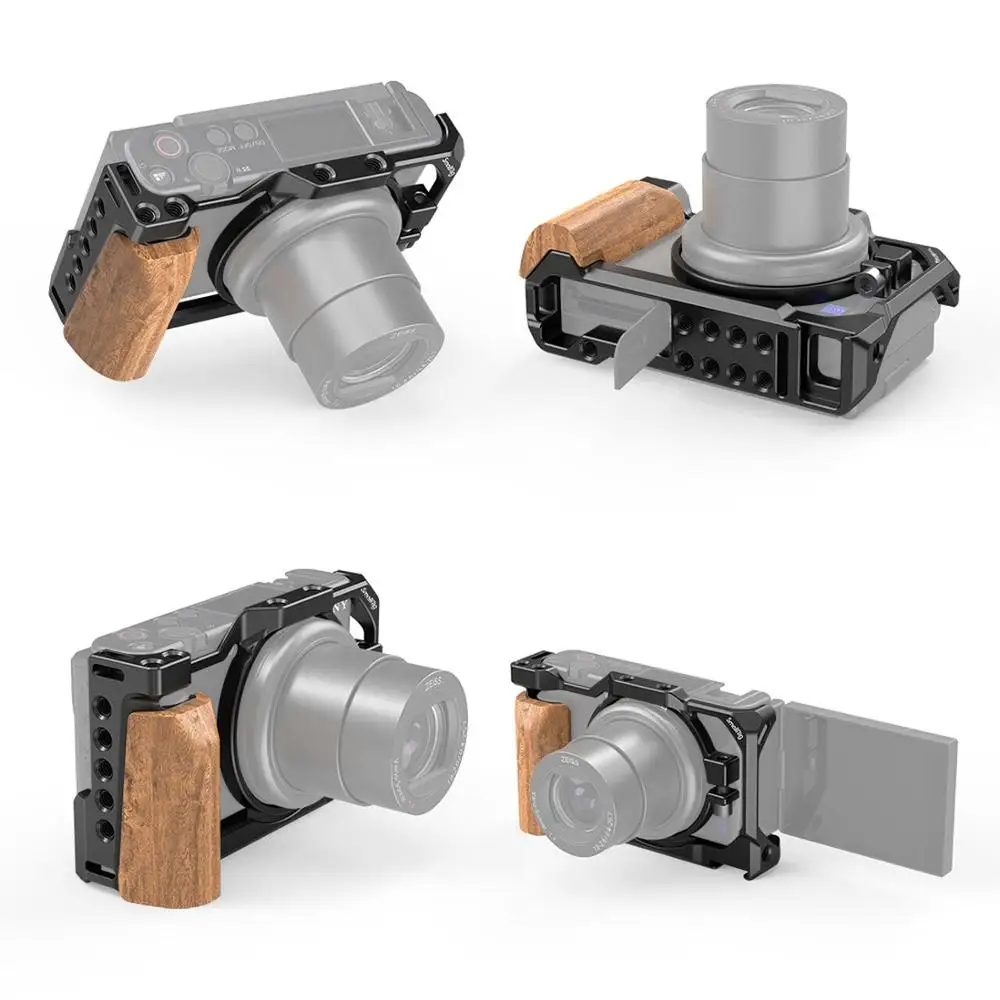 Клетка SmallRig ZV1 с деревянной рукояткой для камеры Sony zv1 клетка холодным башмаком