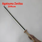 Аниме 1:1 Косплей Kimetsu no Yaiba меч оружие Demon Slayer Agatsuma Zenitsu меч аниме ниндзя нож PU Игрушка 104 см