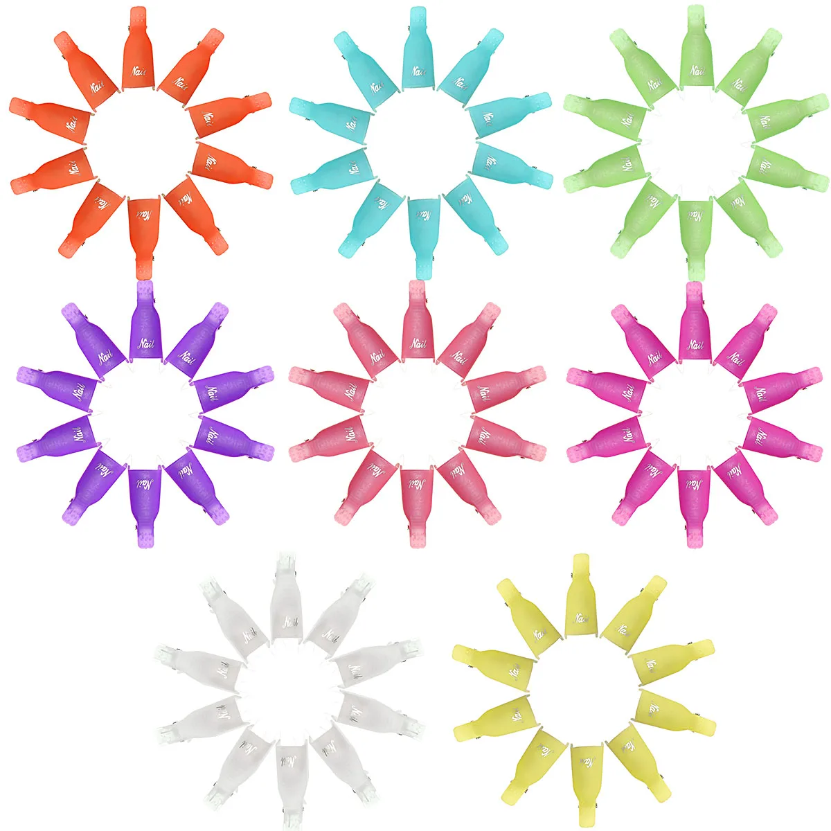 Колпачки на средство для снятия УФ гель-лака зажимов LIDDY 10 шт./компл.