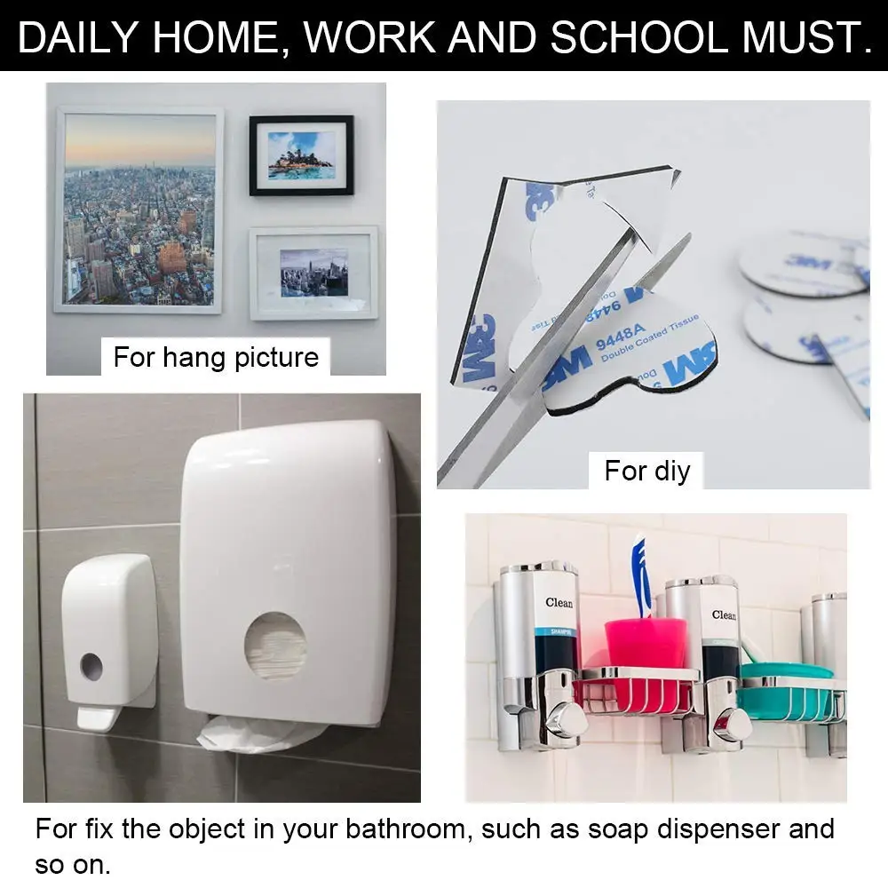 

25pcs Double Sided Foam Tape 3M Pad Mounting Acrylic Adhesive Tape Sticky EVA Foam 3M Double Sided Self Adhese Strong Tape Size