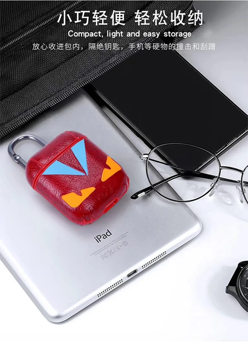 Роскошный брендовый кожаный чехол Devil Eyes для Airpods, защитная Беспроводная bluetooth-гарнитура, аксессуары, коробка для зарядки, сумка для наушников
