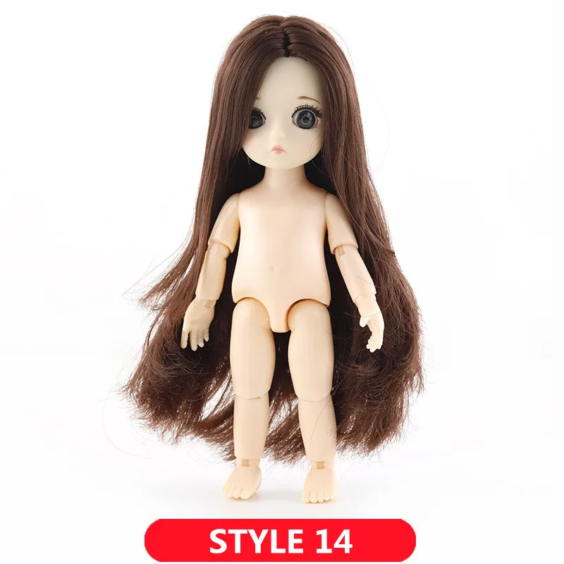 1/12 BJD куклы 13 суставов DIY милые куклы принцессы 16 см 3D глаза ручной работы оригинальные куклы для девочек игрушки для детей подарки на день рождения