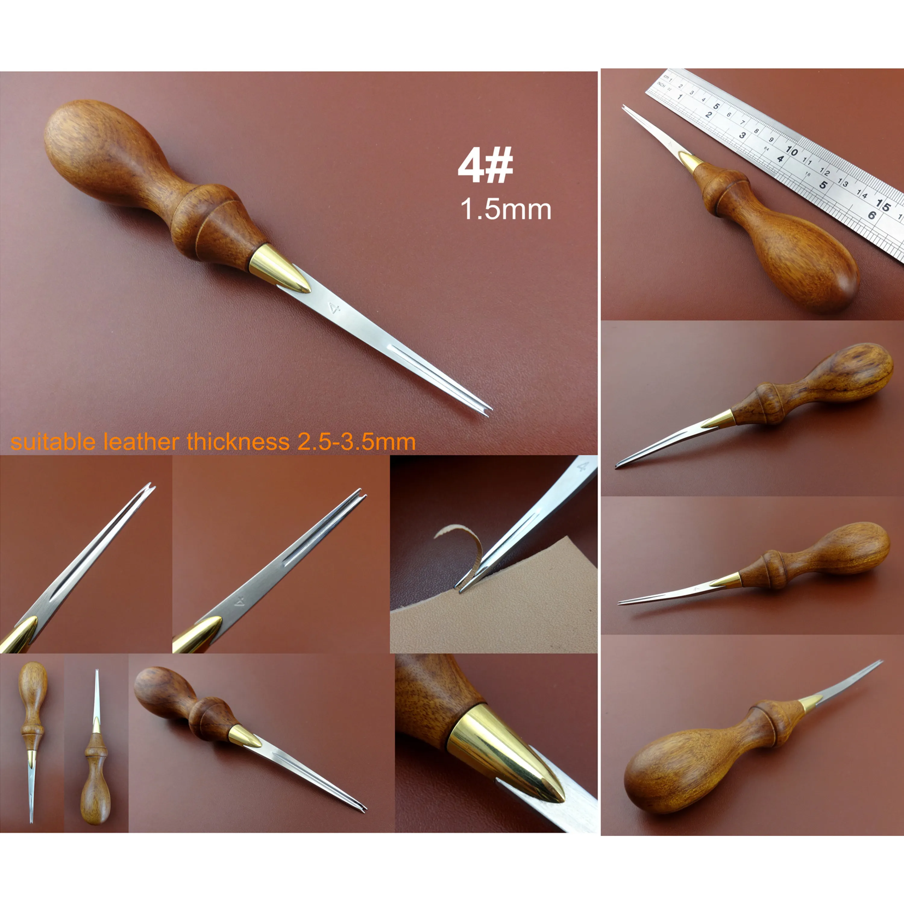 1 шт. 5 мм кожевенное ремесло из нержавеющей стали для кожевенного ремесла