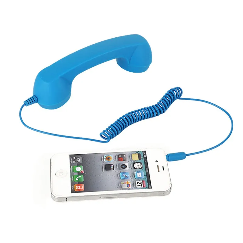1pcs Classic Retro 3.5 mm Comfort Telephone Handset Mini Mic Speaker Phone Call Receiver For iphone Huawei Smartphone | Электроника