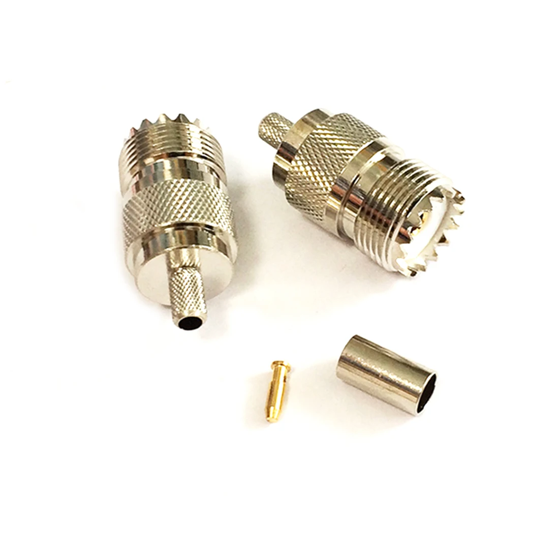 1 шт. УВЧ гнездовой разъем SO239 RF коаксиальный соединитель обжимной RG58 RG142 RG400 LMR195